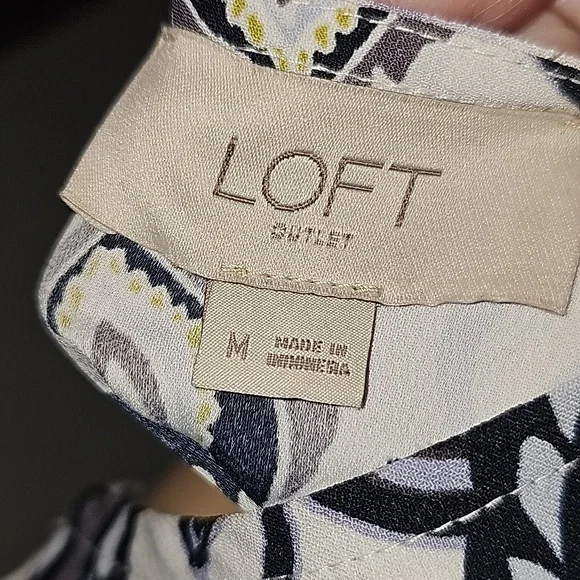 Loft Outlet Round Collar sleeveless Paisley Shell Size M New no tags - Picture 7 of 9